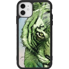 S-Case Apple iPhone 11 Green Kaplan Tasarımlı Glossy Telefon Kılıfı