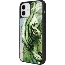 S-Case Apple iPhone 11 Green Kaplan Tasarımlı Glossy Telefon Kılıfı