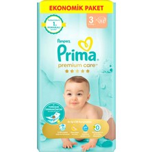 Prima Premium Care Bebek Bezi 3 Beden Midi 6-10 Kg 52li Ekonomik Paket