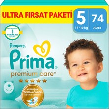 Prima Premium Care Bebek Bezi 5 Beden Junior 11-16 Kg 74lü Süper
