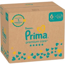 Prima Premium Care Bebek Bezi 6 Beden Extra Large 13-18 Kg 93lü Aylık Fırsat Paket