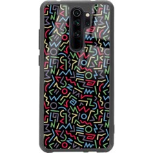 S-Case Xiaomi Redmi Note 8 Pro Geometrik Renkler Tasarımlı Glossy Telefon Kılıfı