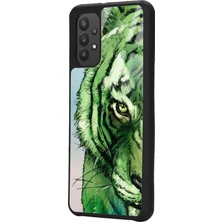 S-Case Samsung A32 Green Kaplan Tasarımlı Glossy Telefon Kılıfı