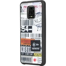 S-Case Xiaomi Redmi Note 9 Pro Sticker Barkod Tasarımlı Glossy Telefon Kılıfı