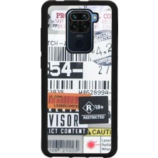 S-Case Xiaomi Redmi Note 9 Sticker Barkod Tasarımlı Glossy Telefon Kılıfı