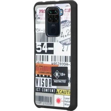 S-Case Xiaomi Redmi Note 9 Sticker Barkod Tasarımlı Glossy Telefon Kılıfı