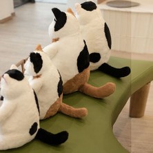 Yiqln Bebek Peluş Oyuncak Siyah Beyaz Tembel Kedi 35CM (Yurt Dışından)