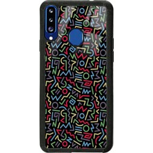 S-Case Samsung A20S Geometrik Renkler Tasarımlı Glossy Telefon Kılıfı