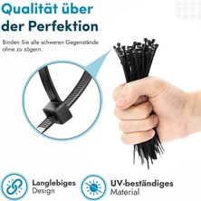 500 Adet Hava ve Isıya Dayanıklı Kablo Bağları Uv Dayanıklı Kablo Bağları Boyutları 100X2.5MM,150X2.5MM,200X3.6MM,300X3.6MM (Yurt Dışından)