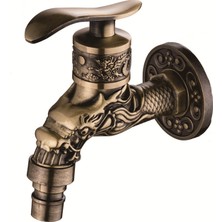 Antik Bronz Bibcock Bahçe Duvara Monte Dekoratif Musluk Ev Kullanımı Küçük Tek Delik Açık Su Musluk Çinko Alaşımı (Yurt Dışından)