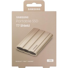 Samsung T7 Shield 1TB Mini USB 3.2 Bej Taşınabilir SSD MU-PE1T0K/WW