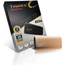 TwinMOS 512GB Taşınabilir Harici SSD USB 3.2/Type-C Gold (PSSDFGBMED32-G)