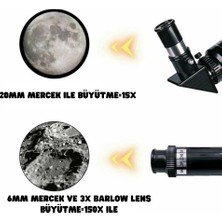 Yenitech Profesyonel Astronomik 150 x Teleskop Tripod Eğitici Ay Merkür Dünya Gözetleme