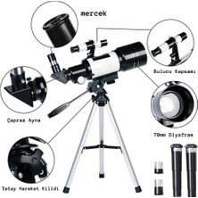 Yenitech Profesyonel Astronomik 150 x Teleskop Tripod Eğitici Ay Merkür Dünya Gözetleme