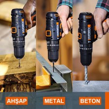 Worx WX370.9 20 Volt Profesyonel Şarjlı Darbeli Matkap (Akü Dahil Değildir)