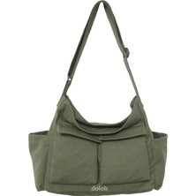 Dolob Edebi Gençlik Omuz Büyük Kapasiteli Kanvas Yaz Üniversite Öğrencisi Sınıf Crossbody Kadın Çanta (Yurt Dışından)