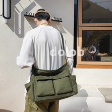 Dolob Edebi Gençlik Omuz Büyük Kapasiteli Kanvas Yaz Üniversite Öğrencisi Sınıf Crossbody Kadın Çanta (Yurt Dışından)