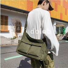 Dolob Edebi Gençlik Omuz Büyük Kapasiteli Kanvas Yaz Üniversite Öğrencisi Sınıf Crossbody Kadın Çanta (Yurt Dışından)
