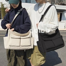 Dolob Edebi Gençlik Omuz Büyük Kapasiteli Kanvas Yaz Üniversite Öğrencisi Sınıf Crossbody Kadın Çanta (Yurt Dışından)