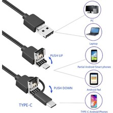 Flyeer 5.5mm Tıpı C USB Mini Endoskop 2 M Sert Kablo Yılan Borescope Muayene Kamera Android Akıllı Telefon Pc Için (Yurt Dışından)