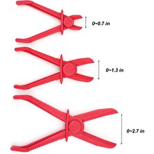 6'lı Paket Hortum Kelepçesi Pensesi, Hat Kelepçeleri Fren Hortumları Için Sıkıştırma Pensesi, Yakıt Hortumları, Gaz Hatları, Soğutma Hortumları, Radyatör Hortumları, Kırmızı (Yurt Dışından)