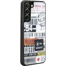 S-Case Samsung S22 Plus Sticker Barkod Tasarımlı Glossy Telefon Kılıfı