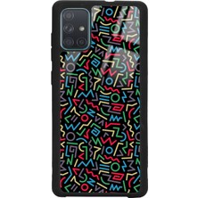 S-Case Samsung A71 Geometrik Renkler Tasarımlı Glossy Telefon Kılıfı