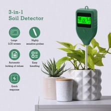 Yıeryı 3'ü 1 Arada Dijital Toprak Test Cihazı, Toprak Ph / Nem Test Cihazı, Bahçe, Çiftlik, Saksı Bitki, Sera, Fide Için Toprak Verimliliği Testi (Yurt Dışından)