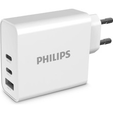 Philips DLP2683 65W 1x Usb-A ve 2x Pd Usb-C Gan Hızlı Şarj Adaptörü