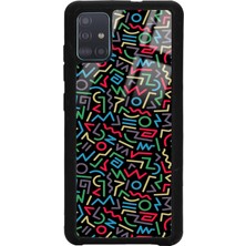 S-Case Samsung A51 Geometrik Renkler Tasarımlı Glossy Telefon Kılıfı