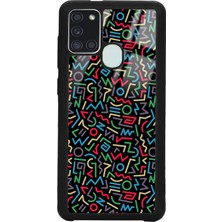 S-Case Samsung A21S Geometrik Renkler Tasarımlı Glossy Telefon Kılıfı