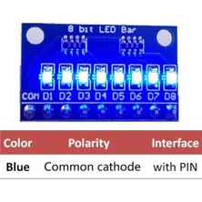 Decisive 1 Adet 3.3V 5V 8 Bit Mavi Ortak Katot LED Gösterge Modülü Dıy Kiti Nano Nodemcu V3 (Yurt Dışından)