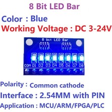 Decisive 1 Adet 3.3V 5V 8 Bit Mavi Ortak Katot LED Gösterge Modülü Dıy Kiti Nano Nodemcu V3 (Yurt Dışından)