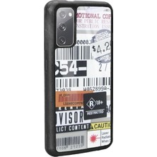 S-Case Samsung S20 Sticker Barkod Tasarımlı Glossy Telefon Kılıfı