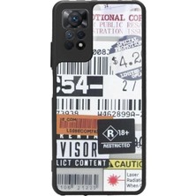 S-Case Xiaomi Redmi Note 11 Pro Sticker Barkod Tasarımlı Glossy Telefon Kılıfı