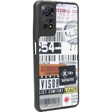 S-Case Xiaomi Redmi Note 11 Pro Sticker Barkod Tasarımlı Glossy Telefon Kılıfı