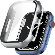 Fibaks Apple Watch 7 8 45MM Kılıf Kasa ve Ekran Koruyucu 360 Tam Koruma Kapak