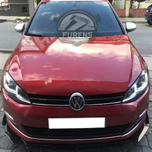 STS Oto Aksesuar Vw Golf 7 7.5 Uyumlu Brabus Ön Lip 3 Parça Kanatlı Lip