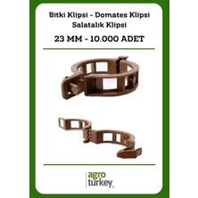 Agro Turkey | 10.000 Adet 23 mm Bitki Klipsi Domates Klipsi Salatalık Klipsi - Kahverengi