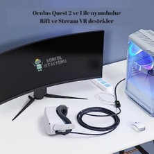 Konsol İstasyonu Link Kablosu Oculus Quest 3 Uyumlu 5metre 3.2 Gen 2A