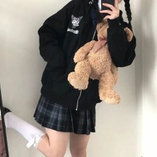 RBG Store Harajuku Kuromi Siyah Fermuarlı Hırka L-Xl