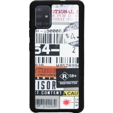 S-Case Samsung A51 Sticker Barkod Tasarımlı Glossy Telefon Kılıfı