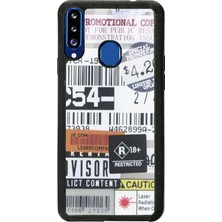 S-Case Samsung A20S Sticker Barkod Tasarımlı Glossy Telefon Kılıfı