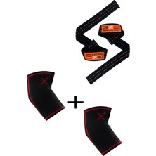 Dex Supports Elbow Sleeve Antrenman Dirsekliği, Lifting Straps Pro 2'li Paket