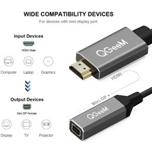 Canpay Hdm I'dan Mini Displayport 'a Dönüştürücü Çevirici Adaptör (15CM Kablo) Hızlı Video Görüntü Aktarımı