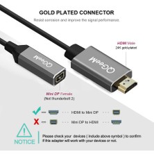 Canpay Hdm I'dan Mini Displayport 'a Dönüştürücü Çevirici Adaptör (15CM Kablo) Hızlı Video Görüntü Aktarımı
