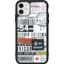 S-Case Apple iPhone 11 Sticker Barkod Tasarımlı Glossy Telefon Kılıfı