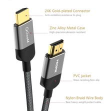 Canpay Iki Ucu Hdmı, HDMI 'dan HDMI 'ya Bağlantı Video ve Ses Aktarım Kablosu (3metre/4k ve 3D Desteği)