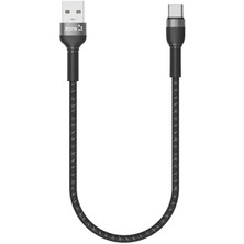 Canpay Kısa ve Güçlü, Dayanıklı ve Hızlı 30CM Type-C USB Kablo, 5A Hızlı Şarj ve 480MBPS Data Veri Aktarımı