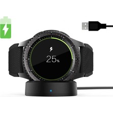 Canpay Samsung Galaxy Gear S3 Uyumlu Manyetik Adsorpsiyonlu USB Hızlı Şarj Kablosu (Akıllı KAPANMA+60CM)